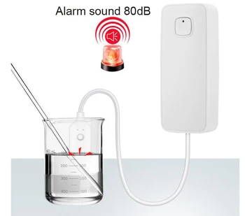 Wofea Wifi Vody Detecter 80 DB Zvuk Budíka Tuya Inteligentný život úniku Vody potopy Senzor alebo 433mhz Vody Detektor 1527 Typ