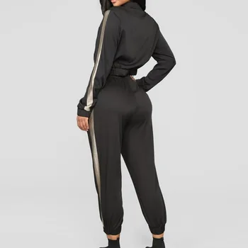 Women's Sports Suit 2020 Tracksuit Female 2 Piece Running Set Fitness Sweatpant Zipper Top Yoga Sets Sweatshirt Gym Sportswear