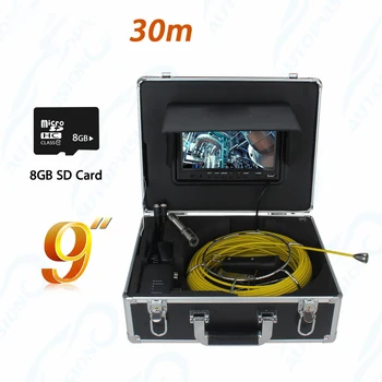 WP90A 23 mm fotoaparát pre kanalizačné inšpekčnej služby video inšpekciu kanalizačných potrubí kamerou s 9 palcov displeja 23 mm objektív fotoaparátu 8GB
