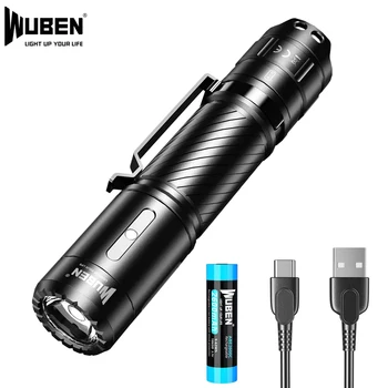 WUBEN C3 LED Baterka USB C Nabíjateľné Baterky 1200 Lúmenov IP68 Vodotesné Svietidlo svietidlo s 18650 2600 mAH Batéria