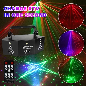 WUZSTAR 9 Oči DMX Laserový Projektor Svetlo LED Blikajúce Party DJ Svetlá Aktivované Zvukom Etapy Kontroly svetelný Efekt pre Klub Bar