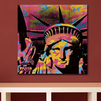 Wxkoil Wall Art Obrázky Pre Obývacia Izba Domova Andy Warhol Socha Slobody olejomaľba na Plátne Vytlačený bez rámu