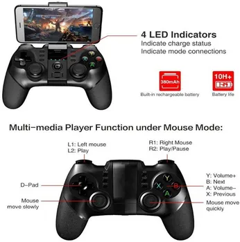 X6 Bluetooth Radič Gamepad Pre Mobilný Telefón Hra, Bezdrôtová Konzolu PS3 Ovládač video hry, príslušenstvo