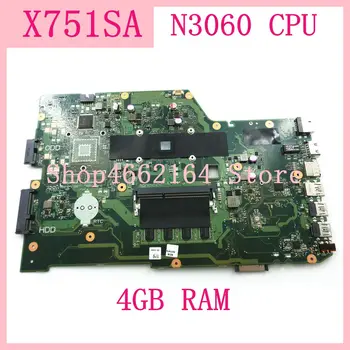 X751SA doske 4 gb RAM N3060 CPU pre ASUS X751S X751SJ X751SV X751SA Notebook doske X751SA doske test ok