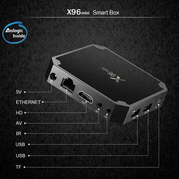 X96 mini Android TV BOX X96mini Android 9.0 Smart TV Box 2 GB, 16 GB Amlogic S905W Quad Core 2,4 GHz WiFi Media Player
