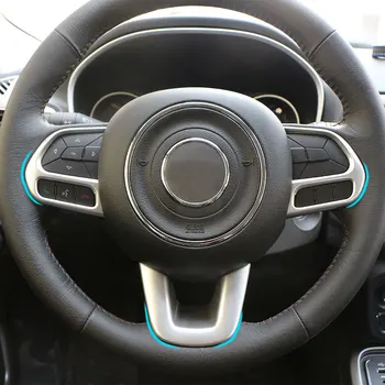 Xburstcar pre Jeep Compass a 2. 2017 2018 2019 2020 Chrome Volante Vozidla Tlačidlá Gombík Kryt Výbava Nálepky Príslušenstvo