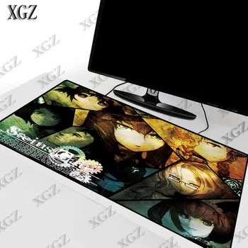 XGZ Anime Chlapci Steinsgate Veľké Gaming Mouse Pad Lock Okraji Mat na Notebooku, Klávesnice, písací Stôl Dota pad