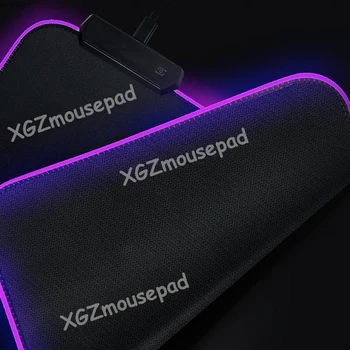 XGZ Veľké RGB Herné Podložka pod Myš Hráč Zamykanie Okraj Klávesnice Mousepad LED Svetlo, USB, Drôtová Myš, Myši 7 Oslniť Farby XXL