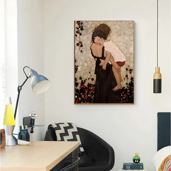 Xi Pan Matku A Dieťa Plátno Na Maľovanie Obrázok Vytlačí A Plagáty Na Plátno Na Stenu Obrázok Pre Modem Obývacia Izba Domova