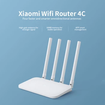 Xiao Mi Wifi Router 4C vysokorýchlostné Wifi Cez Stenu King Home Inteligentné Anti-Roztoč Siete 100 Mega Optických Router