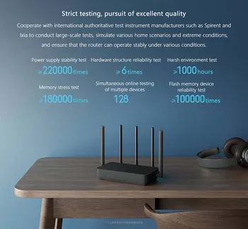 Xiao Router 4 Pro Gigabit 1317Mbps WiFi Opakovač 128MB 5 Vysoký Zisk Antény Širšie IPv6 Bezdrôtový Smerovač 2.4 G/5.0 GHz Dual-Band