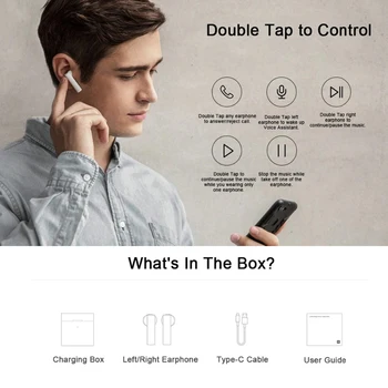 Xiao Vzduchu 2 Mi TWS Pravda, Bezdrôtová Bluetooth Slúchadlá LHDC Stereo Ťuknite/Hlasové Ovládanie V Uchu Slúchadlá Športové Headset S Duálny Mikrofón