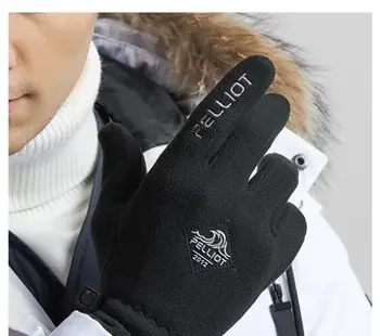 Xiao youpin Vonkajšie zime teplé fleece športové rukavice zahusťovanie koni polar fleece full-prst na dotykovej obrazovke rukavice