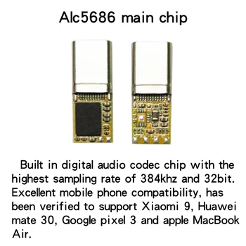 XIAOFAN ab05type slúchadlá adaptér 3.5 / 2.5/4.4 dac (digital dekódovanie slúchadlá hifi zosilňovač audio kábel