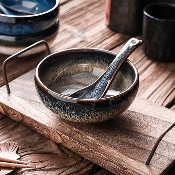XINCHEN Kuchyňa 300 ml Japonské keramické ryža misy Ramen misy šalát Rezance polievkové misy Reštaurácia kuchynský riad Domáce Dekorácie