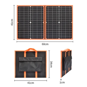 Xinpuguang prenosný solárny panel skladacia 40w 50w placa solárna súprava 12v batérie, nabíjačky dual 5v usb pre telefón, notebook, kempovanie turistika