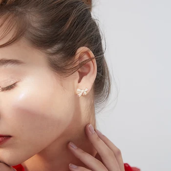 Xinwei náušnice 2020 nové módne luk náušnice pre ženy umelé zirkón s príveskom, náušnice, šperky darček