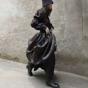 XITAO Black plesové Šaty, Sukne Ženy Voľné Módne Osobnosti Všetkých Zápas 2020 Nové Jeseň Nepravidelný Vysoký Pás Sukne Bohyne ZP2850