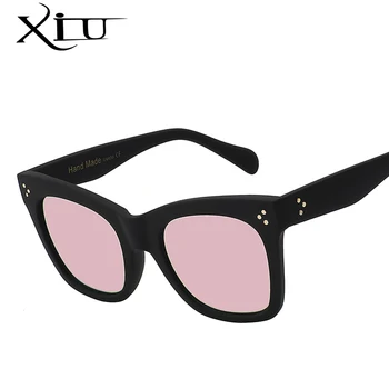 XIU Nové slnečné Okuliare Ženy Značky Dizajnér Retro Retro Slnečné okuliare, Módne Žena Slnečné okuliare Big Rám UV400