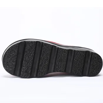 Xiuteng 2020 Lete Hrubé Dno Sandále Klin Ryby Topánky Nepremokavé Platformy 7 cm Vysokým Podpätkom Originálne Kožené Topánky Výšivky