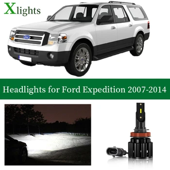 Xlights LED Svetlá Žiarovka Nízka Vysoká Lúč Canbus na Čítanie Predné Svetlo Na Ford Expedície 2007 2008 2009 2010 2011 2012 2013