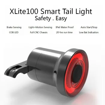 XLITE100 Požičovňa Svetlo na Bicykel Zadné Svetlo Auto Štart/Stop Brzdy Snímanie IPx6 Vodotesný LED Nabíjania Cyklistické Baterka zadné svetlo