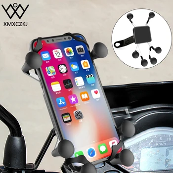 XMXCZKJ Mount Motocyklový Držiak na Motocykel Spätné Zrkadlo Mount Pre Gopro Smartphone Moto Držiak Pre iPhone XR 3.5-6.3 Palcový