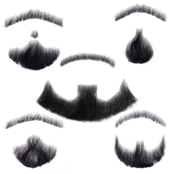 Xnaira Nep Čipky Fúzy Ručne Vyrobené Skutočné Vlasy Falošné Fúzy Pre Človeka Fúzy Fantázie Syntetických Čipky Neviditeľné Mustachio Barba Falsa