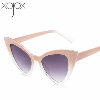 XojoX Módne Cat Eye slnečné Okuliare Ženy 2020 Luxusné Značky Deisgner Nadmerné Slnečné Okuliare Dámy Odtiene UV400 gafas de sol