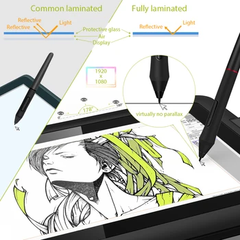 XP-Pero Umelec 12 Pro 11.6 Palcov Grafického Tabletu na Kreslenie Tablet Monitore Animácie, Digitálneho Umenia s Tilt 8192 Tlak