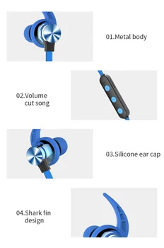 XT22 Bluetooth Bezdrôtové Slúchadlá 5.0 Podpora TF Kariet Šport Handsfree Headset Stereo Slúchadlá s Mikrofónom pre Mobilný Telefón,
