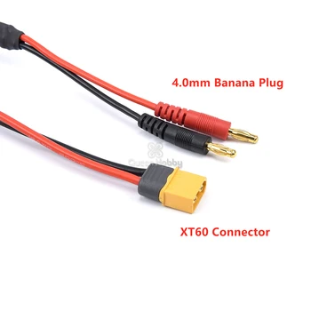 XT60 Konektor XT60 XT30 DC5.5 T Zapojte Nabíjačku Adaptér Kábel 4.0 mm Banánových 20 cm 18AWG pre IMAX B6 ISDT Nabíjačku RC FPV Drone
