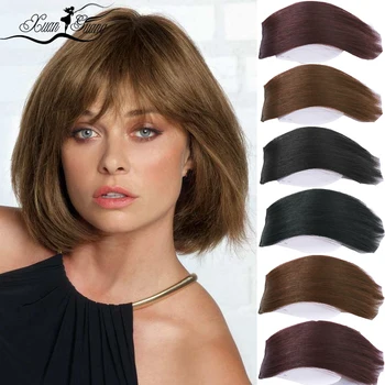 XUANGUANG klipy v predlžovanie vlasov pre ženy alebo muža krátke vlasy 10-30 cm predlžovanie vlasov 5 veľkostiach a 3 farby pre vybrať