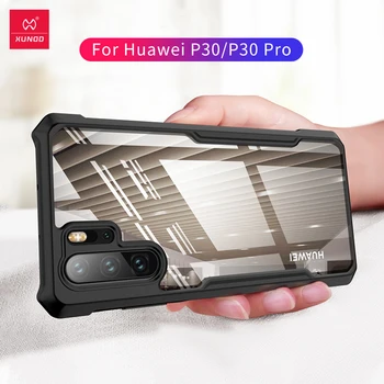 Xundd Prípade Huawei P30 Pro P30 Lite Shockproof Transparentný Silikónový Kryt Telefónu Airbagy Nárazníka Soft Telefón Prípade Krúžok