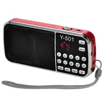 Y-501 Digital Portable o LCD Digitálne FM Rádio, Reproduktor, USB, Mp3 Prehrávač Hudby