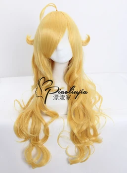 Yang Xiao Long Žltá Dlhé Vlnité Syntetické Žltá Farba Cosplay Parochňu Vysokej Teplote Vlákno Vlasy
