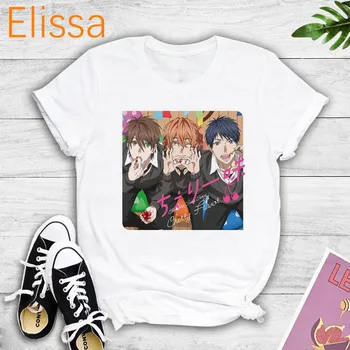 Yarichin Klub Japonské Anime Estetika Tričká Topy Tees Streetwear Funny girl T-shirts Muži Ženy Bežné Tričko Krátky Rukáv