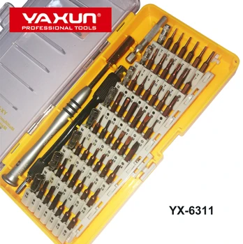 YAXUN NOVÝ 60 v 1 Presnosť Tool Kit 56 Bitov Magnetický Skrutkovač Sada pre Mobilný Telefón, Tablet Kompaktný Opravu, Údržbu