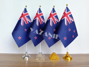 YAZANIE 14*21 cm 4PCS Nový Zéland Stôl Americká Vlajka USA/USA Spojené Štáty Americké Tabuľka Vlajka Rumunska Severná Kórea Stôl Vlajka