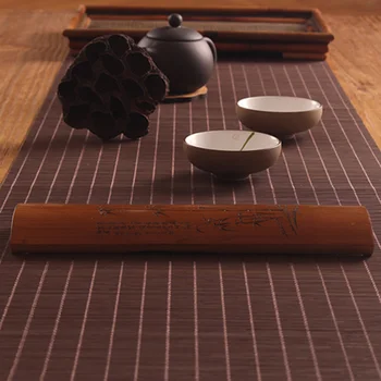 Yazi Japonský Bambusové Rohože, Stolové Prestieranie Záclony Tabuľka Kryt Kung Fu Čaj Nastaviť Príslušenstvo Domova Kávy Obrus