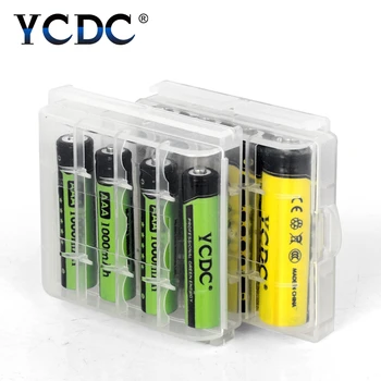 YCDC 8pcs=AA+AAA Nabíjateľné Batérie 1.2 V NI-MH 1000mAh AAA + 2000mAh AA NiMh Batérie s Bunkami Podržte Prípade Box