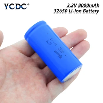 YCDC Nabíjateľná 3.2 V 8000mAh 32650 Bateria Batérie li-ion Lítium Li-polymer Batérie Pre Záložné Napájanie Blesku
