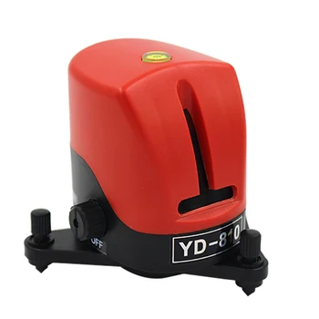 YD-810 360 stupeň self-vyrovnanie Kríž, Červený Laser Úrovni vlnové dĺžky 635nm 1V1H Červená 2 linky 1 bod Mini prenosného Prístroja