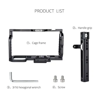 Yelangu C9 Fotoaparát Plošinu Klietka pre BMPCC 4K 6K Blackmagic Design Vrecku Cinema Black Magic Kamera s Rýchlym Doska a Najvyššie Rukoväť
