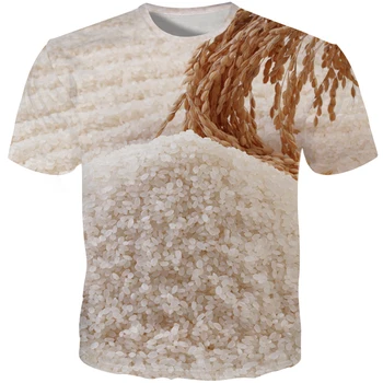 YFFUSHI Nový Dizajn Zábavné 3D T-Shirts Surovej Ryže Plný Tlač Mužov 3D Tričko Cool Fashion Jedinečný Unisex Topy Tee Tričko Plus Szie