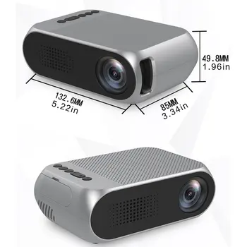 YG320 Mini Projektor s rozlíšením Full HD 1080P 3D Multimediálne LED Domáce Kino Podporu AV HDMI U-disk TF Kartu, Video Projektor.