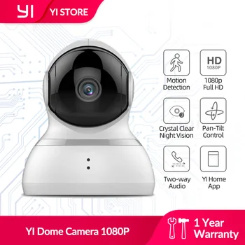 YI Dome Kamera 1080P Pan/Tilt/Zoom Bezdrôtové IP Security Systém Dohľadu nad Kompletný 360 Stupeň Krytia Nočné Videnie Biela