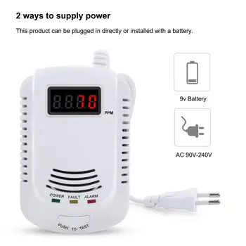 Yieryi Domov Samostatný Plug-In Horľavých Plynov Detektor LPG SKVAPALŇOVANIE Uhlia, Zemného Plynu Úniku Alarm Senzor Hlasový Varovný Alarm, Senzor