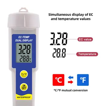 Yieryi Nepremokavé Pôdy ES a Teplota Tester 2 v 1, ES-315 Viacúčelový Vodivosť Tester ES ppm CF Meter s ATC