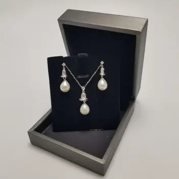 YIKALAISI 925 Sterling Silver Šperky, Perly Sady 2019 Jemné Prírodné Perly šperky 8-9mm Sady Pre Ženy veľkoobchod